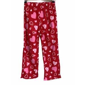 Disney Red Pink Heart Sleepwear Pajama Pants 8